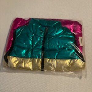 NWT Metallic Mardi Gras vest